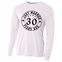 Just Married 30 Years Ago Happy Anniversary Cooling Performance Long Sleeve Crew