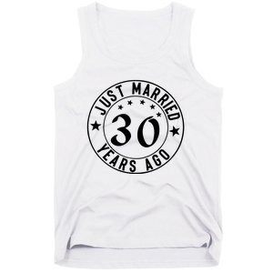 Just Married 30 Years Ago Happy Anniversary Tank Top