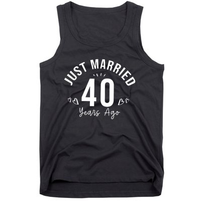 Just Married 40 Years Ago Husband And Wife Tank Top