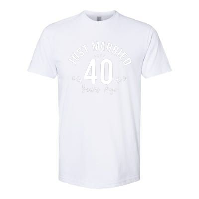 Just Married 40 Years Ago Husband And Wife Softstyle CVC T-Shirt