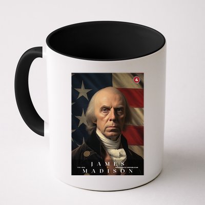 James Madison 4th President Of The United States Portrait Mug