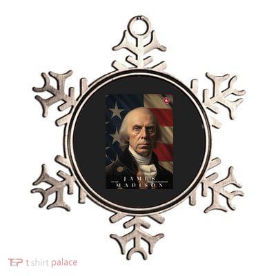 James Madison 4th President Of The United States Portrait Metallic Star Ornament