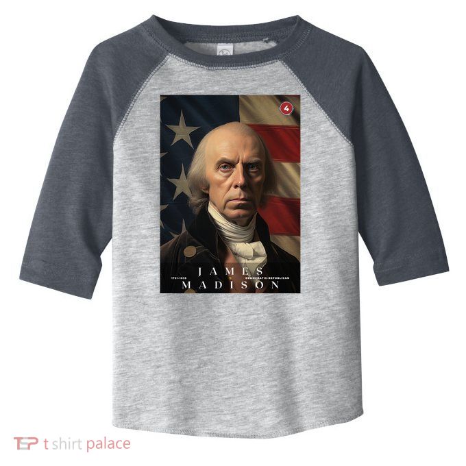 James Madison 4th President Of The United States Portrait Toddler Fine Jersey T-Shirt