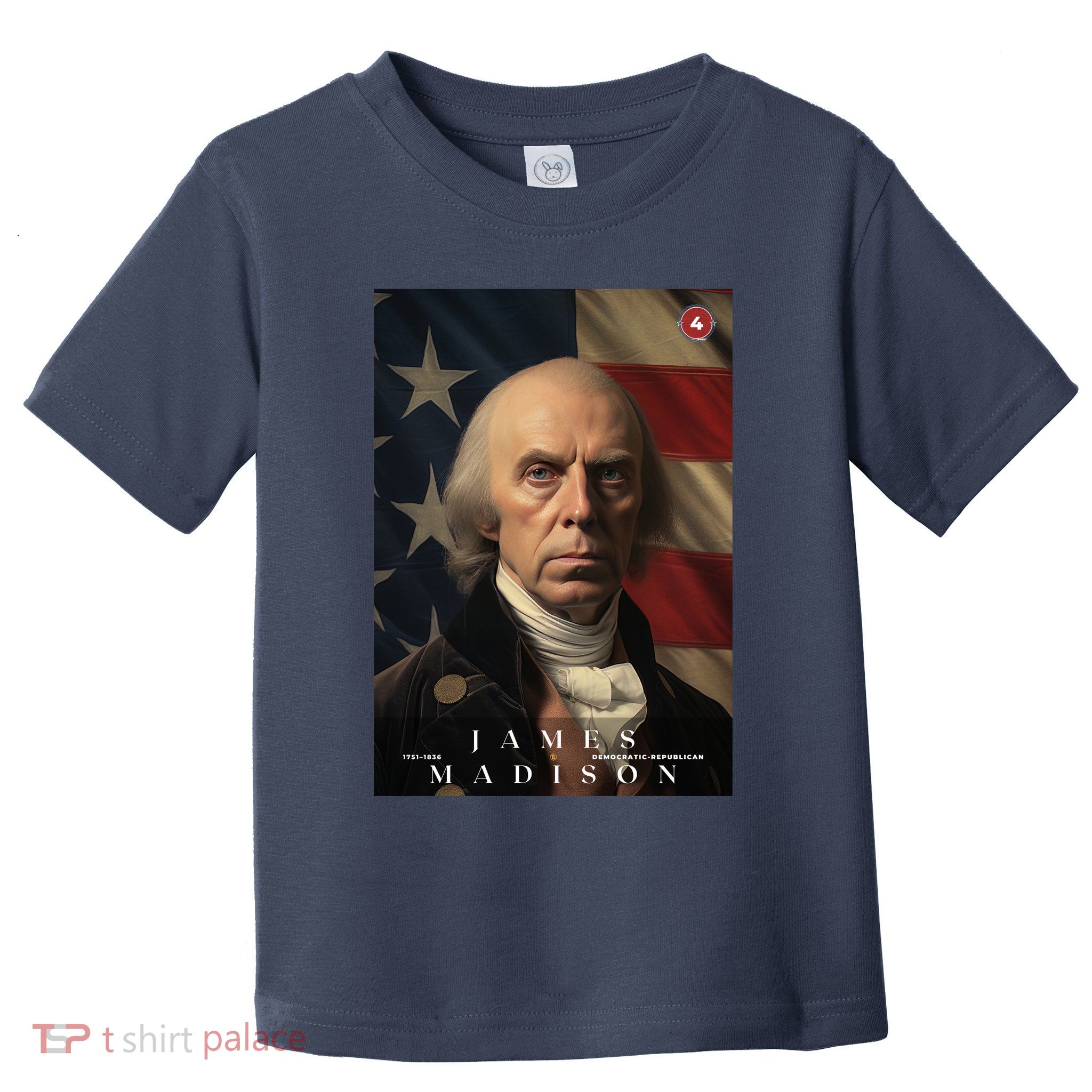 James Madison 4th President Of The United States Portrait Toddler T-Shirt