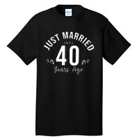 Just Married 40 Years Ago Husband And Wife Tall T-Shirt