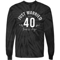 Just Married 40 Years Ago Husband And Wife Tie-Dye Long Sleeve Shirt