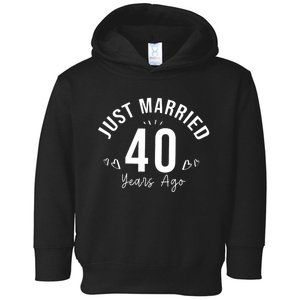 Just Married 40 Years Ago Husband And Wife Toddler Hoodie