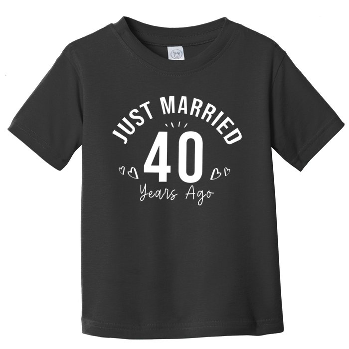 Just Married 40 Years Ago Husband And Wife Toddler T-Shirt