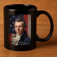 James Monroe 5th President Of The United States Portrait 11oz C Handle Ceramic Mug