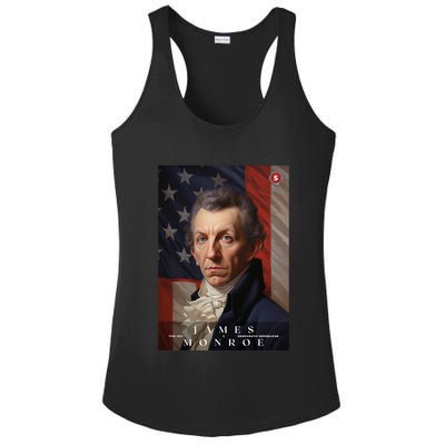 James Monroe 5th President Of The United States Portrait Ladies PosiCharge Competitor Racerback Tank