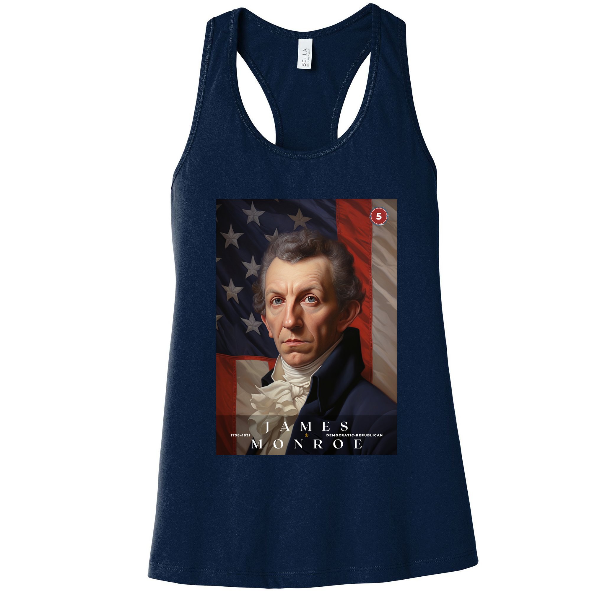 James Monroe 5th President Of The United States Portrait Womens Tank Top