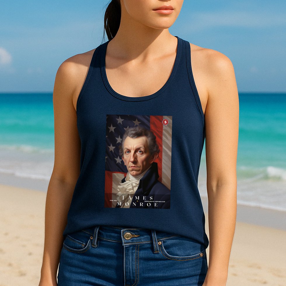 James Monroe 5th President Of The United States Portrait Womens Tank Top