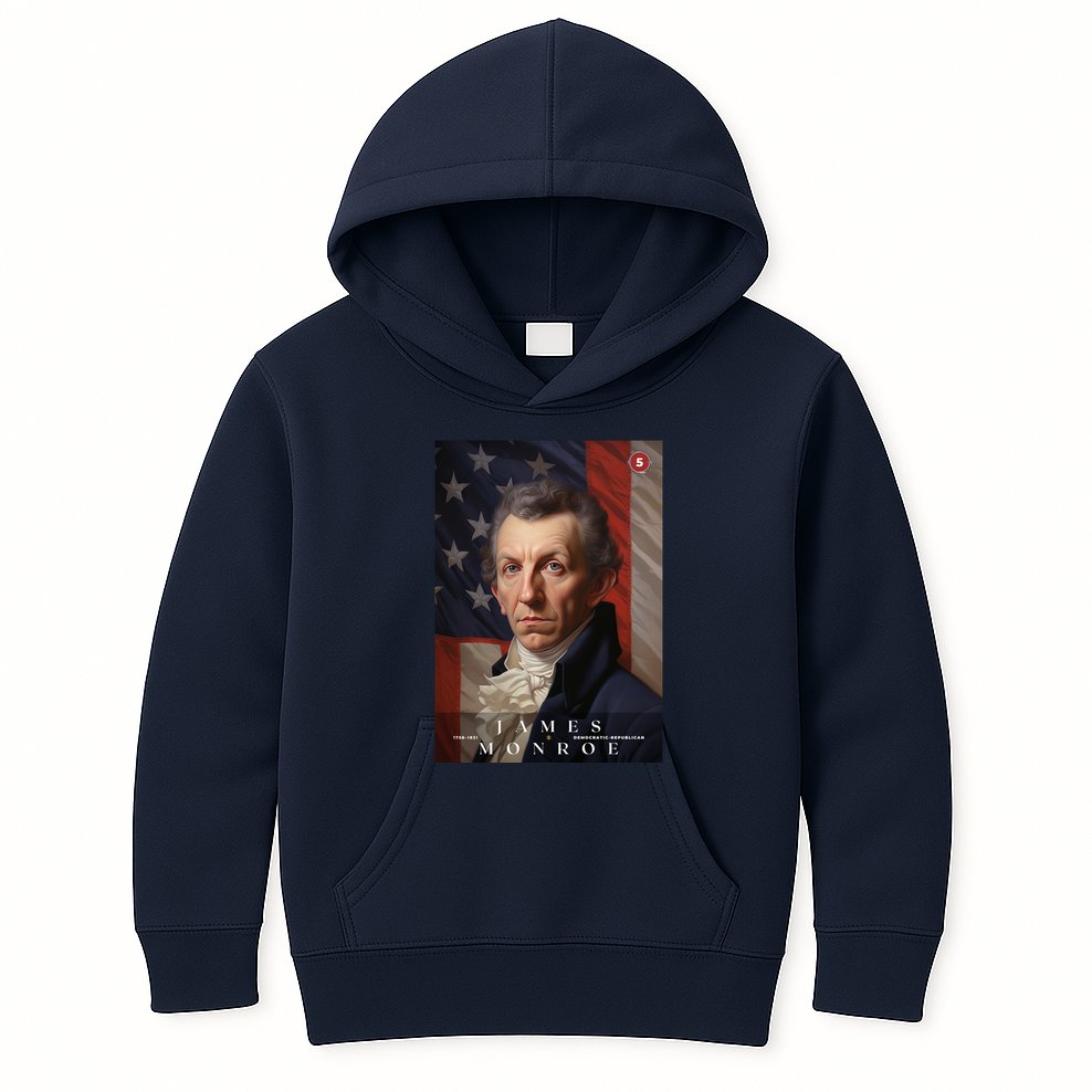 James Monroe 5th President Of The United States Portrait Kids Hoodie