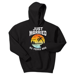 Just Married 50 Years Ago Anniversary Cruise Kids Hoodie