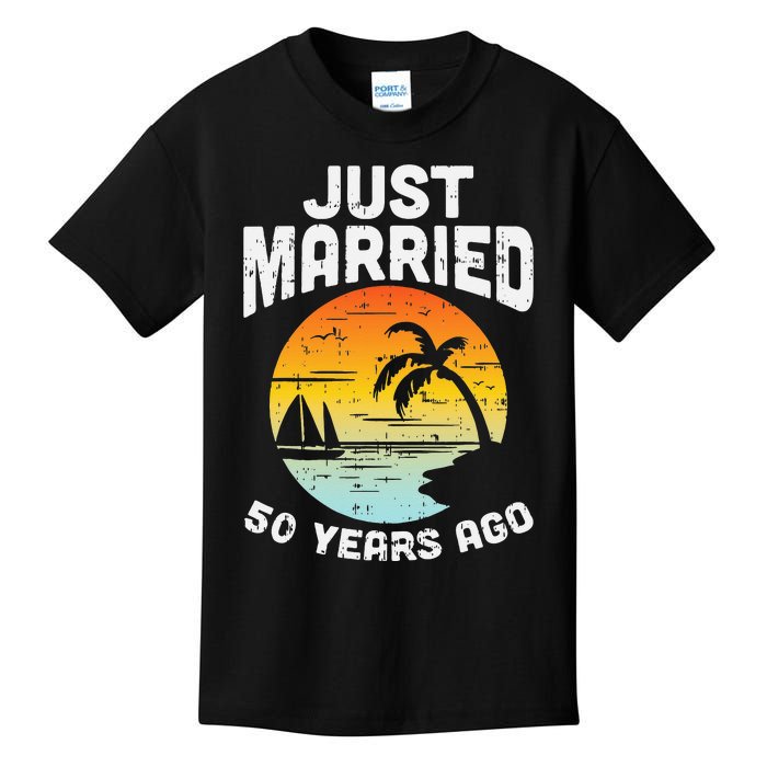 Just Married 50 Years Ago Anniversary Cruise Kids T-Shirt