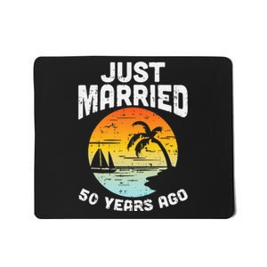 Just Married 50 Years Ago Anniversary Cruise Couple Gift Mousepad