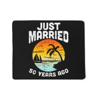 Just Married 50 Years Ago Anniversary Cruise Couple Gift Mousepad