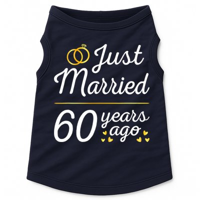 Just Married 60 Years Ago 60th Wedding Anniversary Matching Doggie Tank