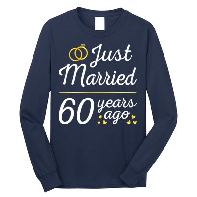 Just Married 60 Years Ago 60th Wedding Anniversary Matching Long Sleeve Shirt