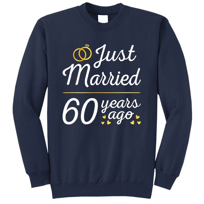 Just Married 60 Years Ago 60th Wedding Anniversary Matching Sweatshirt