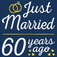 Just Married 60 Years Ago 60th Wedding Anniversary Matching Tall T-Shirt