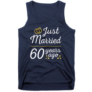 Just Married 60 Years Ago 60th Wedding Anniversary Matching Tank Top