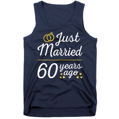 Just Married 60 Years Ago 60th Wedding Anniversary Matching Tank Top