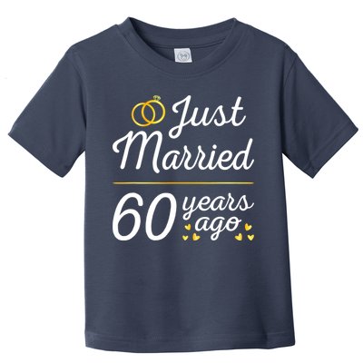 Just Married 60 Years Ago 60th Wedding Anniversary Matching Toddler T-Shirt