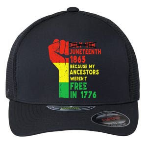 Juneteenth My Ancestors Free Black African Flag Pride Fist Flexfit Unipanel Trucker Cap