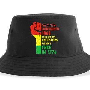 Juneteenth My Ancestors Free Black African Flag Pride Fist Sustainable Bucket Hat