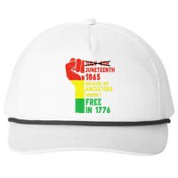 Juneteenth My Ancestors Free Black African Flag Pride Fist Snapback Five-Panel Rope Hat