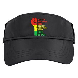 Juneteenth My Ancestors Free Black African Flag Pride Fist Adult Drive Performance Visor