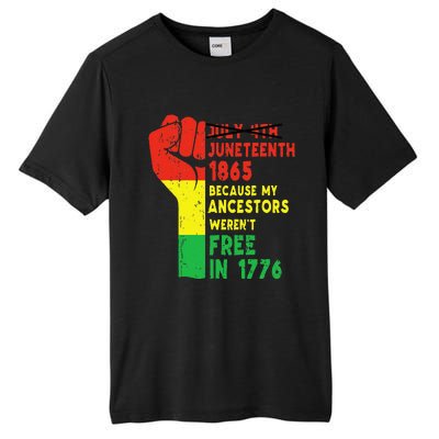 Juneteenth My Ancestors Free Black African Flag Pride Fist Tall Fusion ChromaSoft Performance T-Shirt