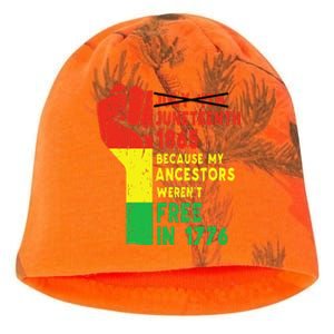 Juneteenth My Ancestors Free Black African Flag Pride Fist Kati - Camo Knit Beanie