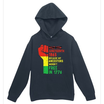 Juneteenth My Ancestors Free Black African Flag Pride Fist Urban Pullover Hoodie