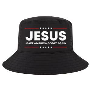 Jesus Make America Godly Again Patriotic Christian Faith USA Cool Comfort Performance Bucket Hat