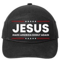 Jesus Make America Godly Again Patriotic Christian Faith USA 7-Panel Snapback Hat