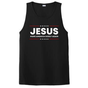 Jesus Make America Godly Again Patriotic Christian Faith USA PosiCharge Competitor Tank