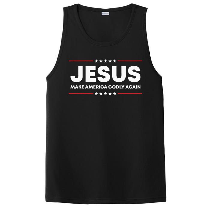 Jesus Make America Godly Again Patriotic Christian Faith USA PosiCharge Competitor Tank