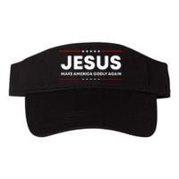 Jesus Make America Godly Again Patriotic Christian Faith USA Valucap Bio-Washed Visor