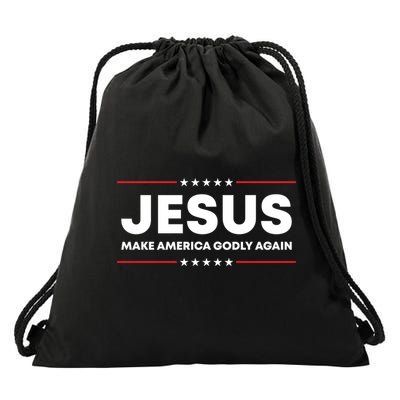 Jesus Make America Godly Again Patriotic Christian Faith Usa Gift Drawstring Bag