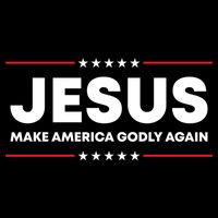 Jesus Make America Godly Again Patriotic Christian Faith Usa Gift Flat Bill Trucker Hat