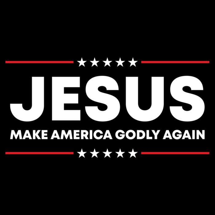 Jesus Make America Godly Again Patriotic Christian Faith Usa Gift Flat Bill Trucker Hat