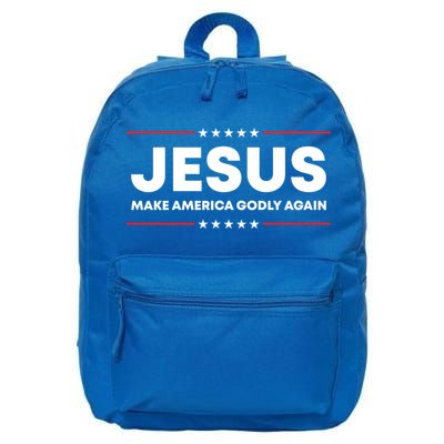 Jesus Make America Godly Again Patriotic Christian Faith Usa Gift 16 in Basic Backpack