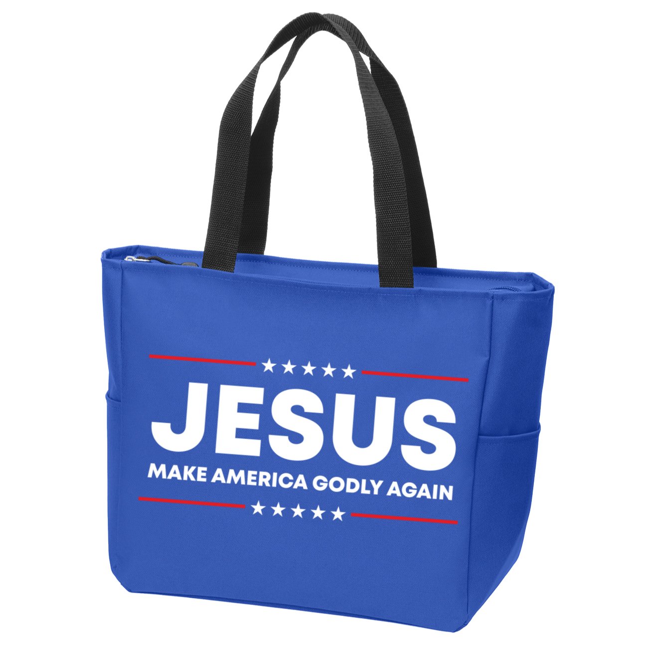 Jesus Make America Godly Again Patriotic Christian Faith Usa Gift Zip Tote Bag