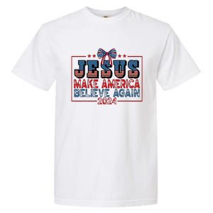 Jesus Make America Believe Again 2024 Election Usa 2024 Garment-Dyed Heavyweight T-Shirt