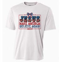 Jesus Make America Believe Again 2024 Election Usa 2024 Cooling Performance Crew T-Shirt