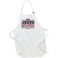 Jesus Make America Believe Again 2024 Election Usa 2024 Full-Length Apron With Pockets