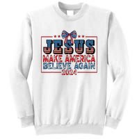 Jesus Make America Believe Again 2024 Election Usa 2024 Sweatshirt