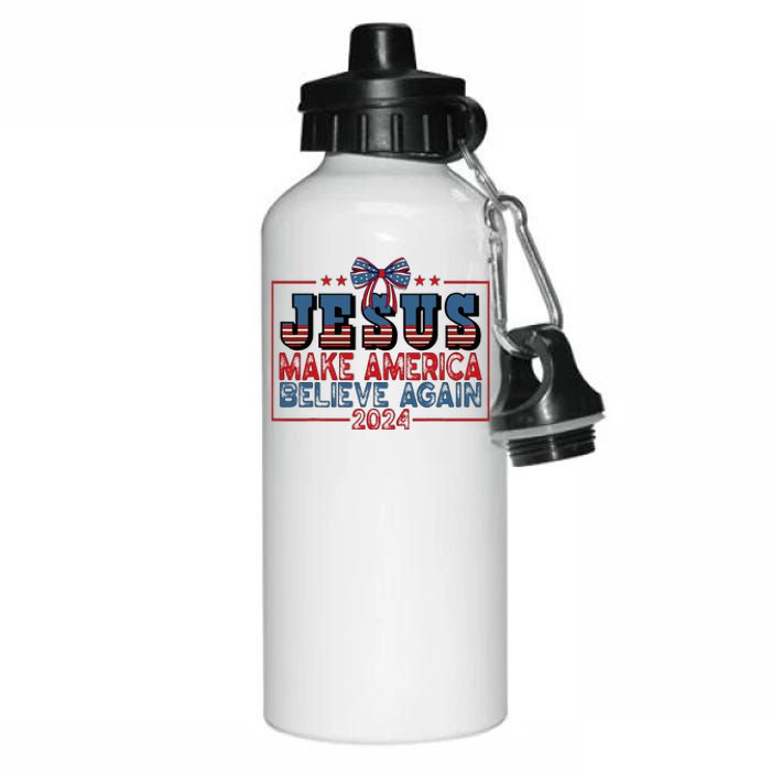 Jesus Make America Believe Again 2024 Election Usa 2024 Aluminum Water Bottle